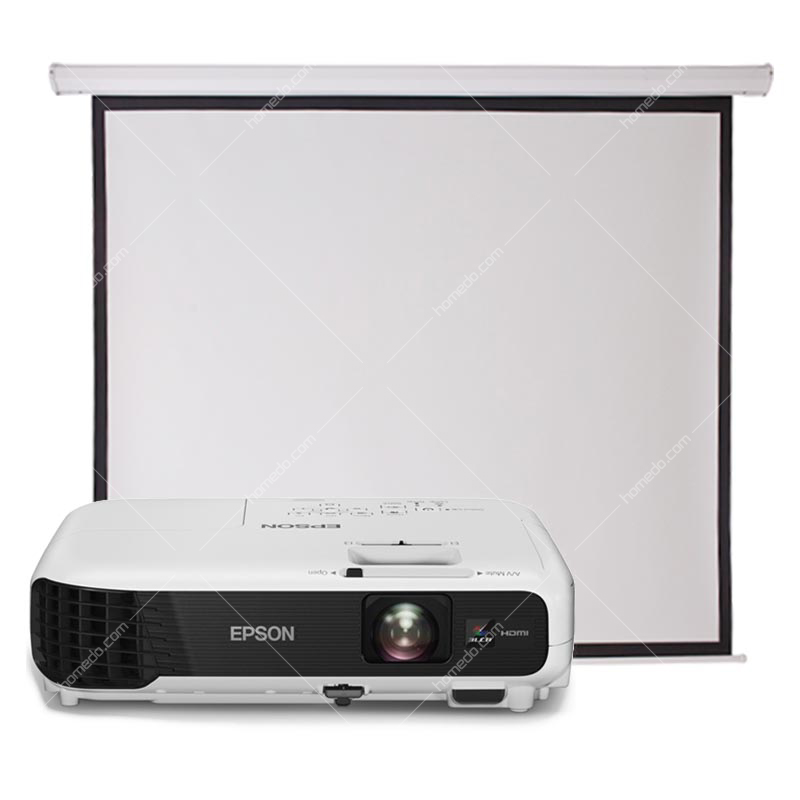 爱普生epson投影机cb-s04乐星电动幕布100英寸4比3eh100vm(优惠套餐)